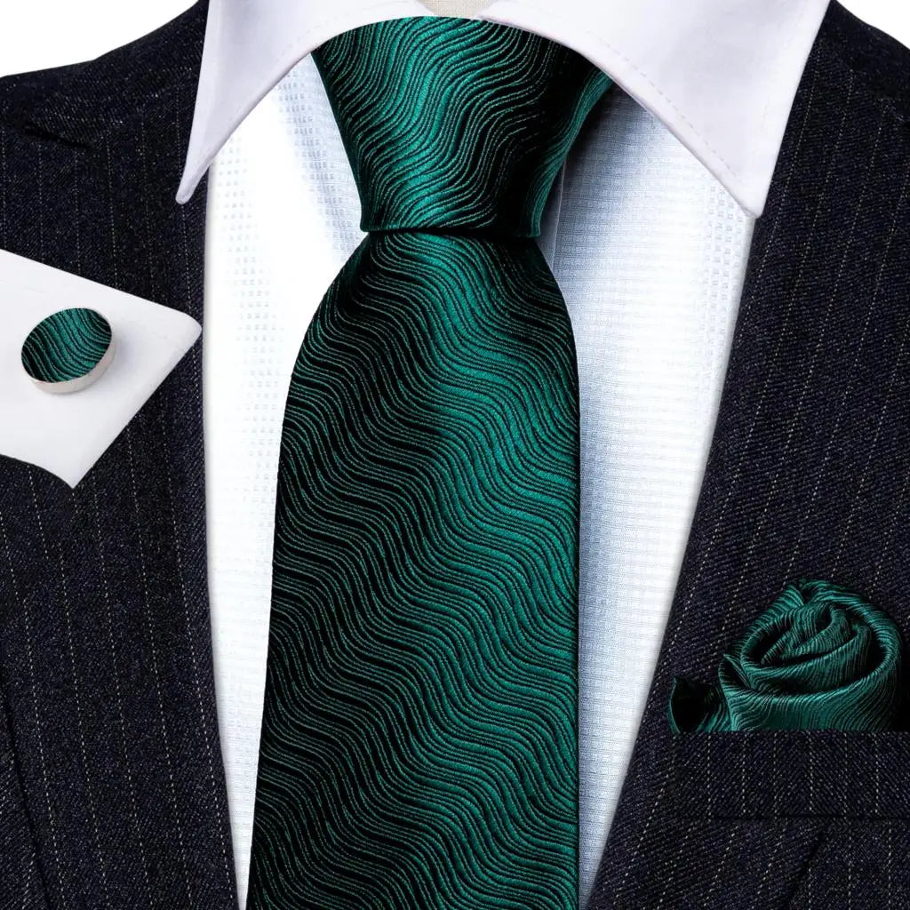 The Green Silk Tie Set