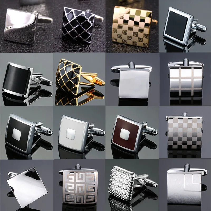 High-Quality Square Copper Cufflinks – Luxury Business & Formal Shirt Accessories for Men