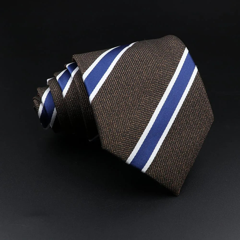 The Regent Striped Jacquard Tie