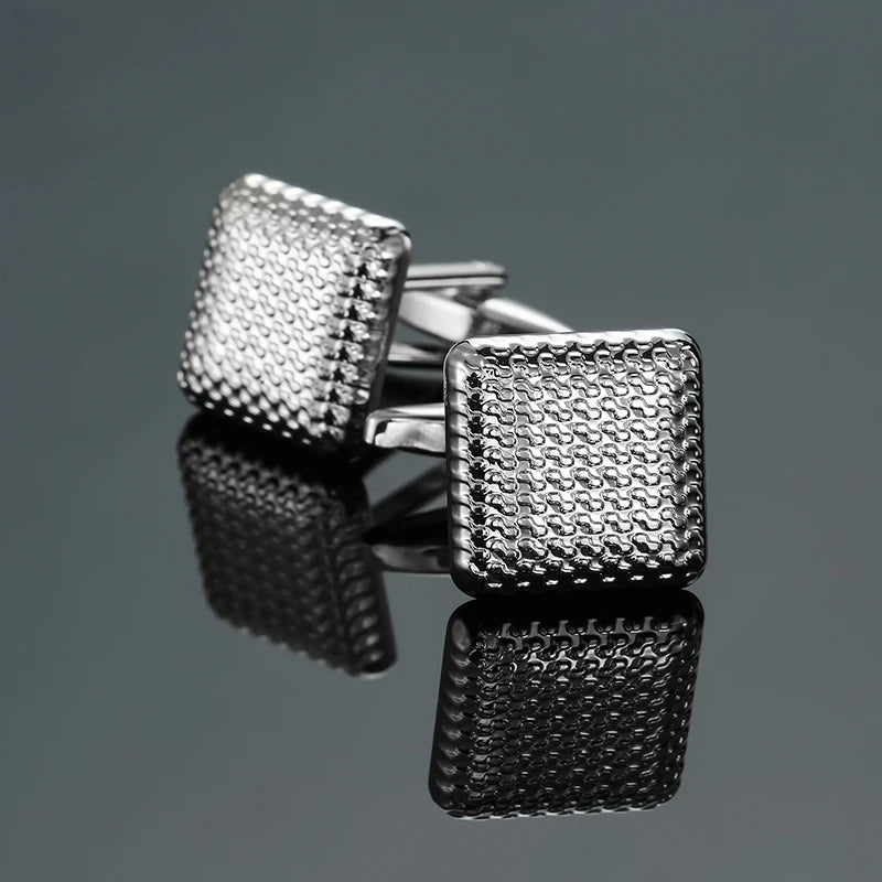 Luxury Square Laser-Engraved Cufflinks