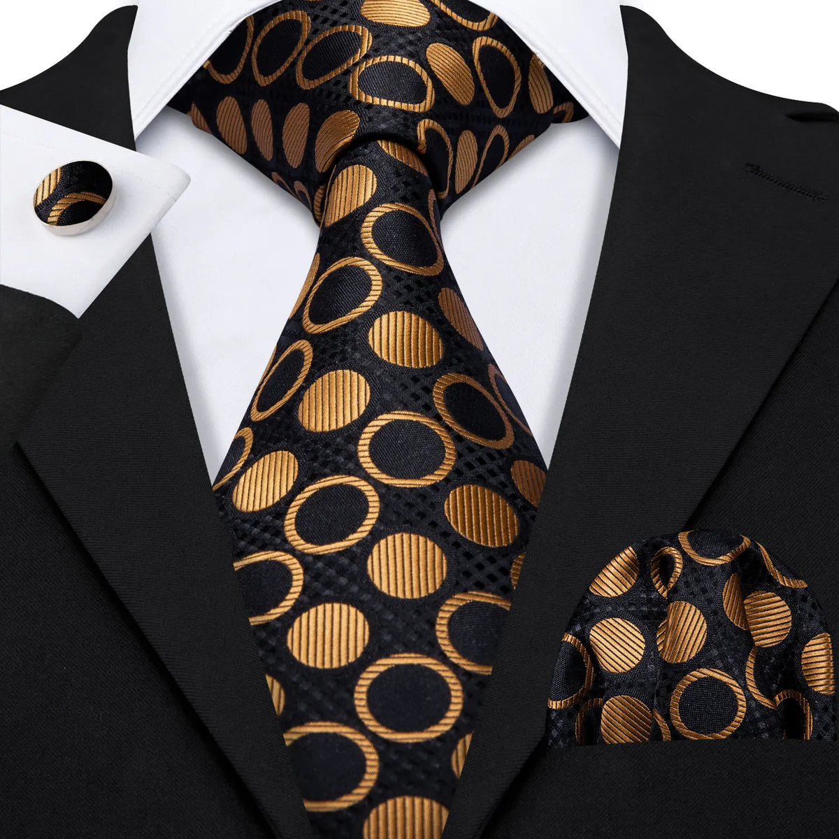 Golden Hour Jacquard Tie & Accessories Set