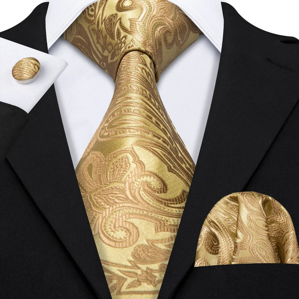 Golden Hour Jacquard Tie & Accessories Set
