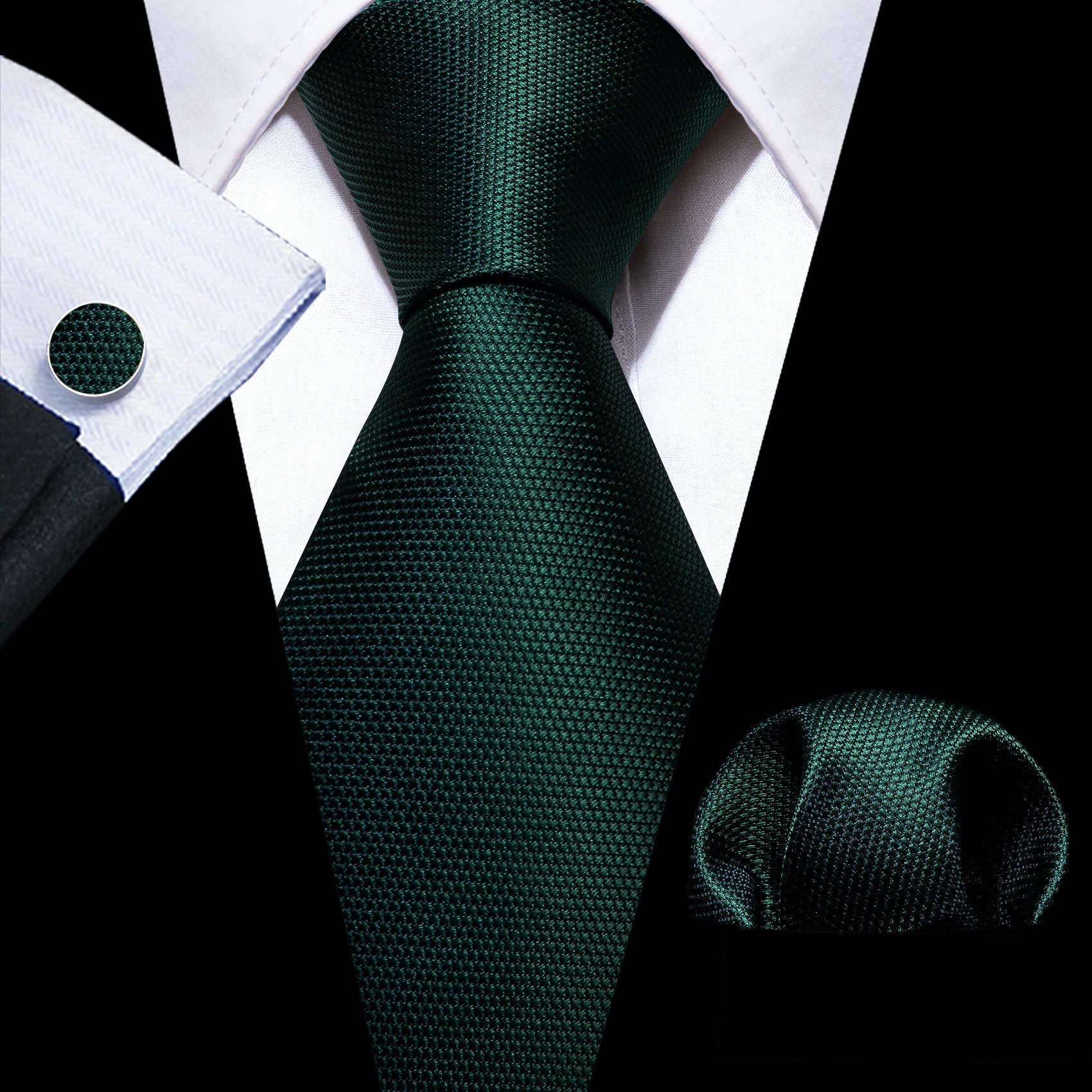 The Green Silk Tie Set