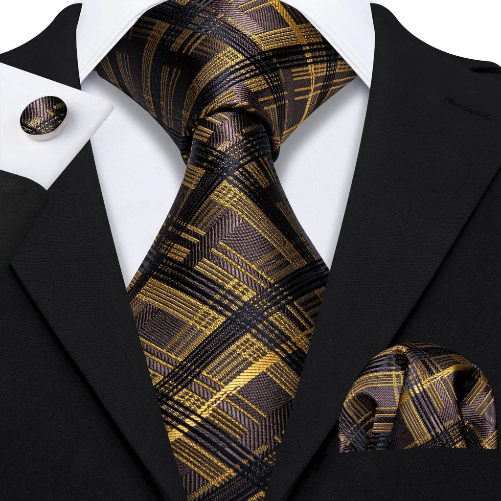 Golden Hour Jacquard Tie & Accessories Set