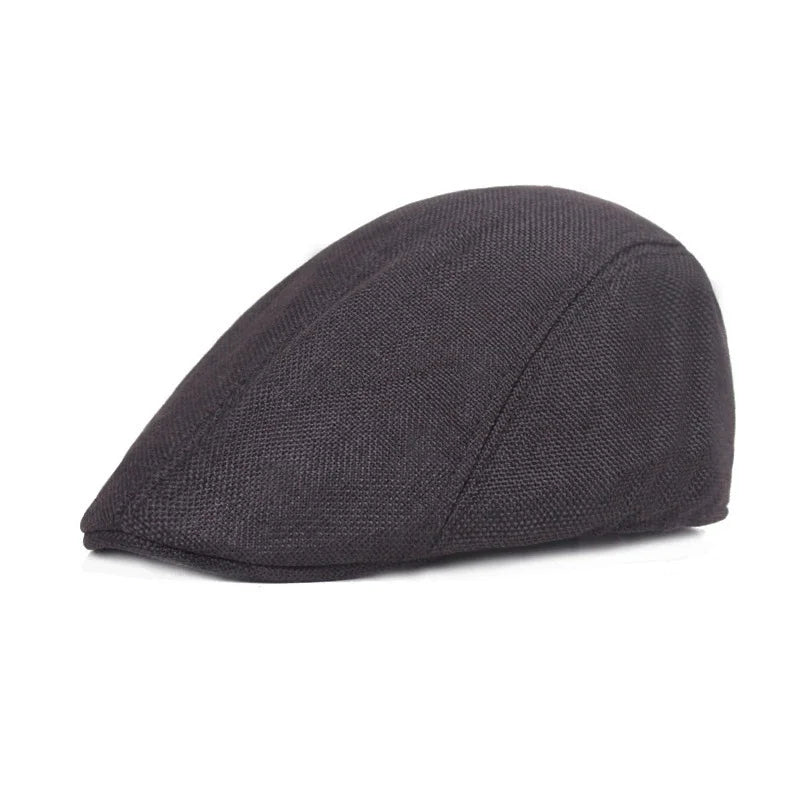 Classic Vintage Tweed Beret Hat – Unisex Retro Flat Peaked Cap