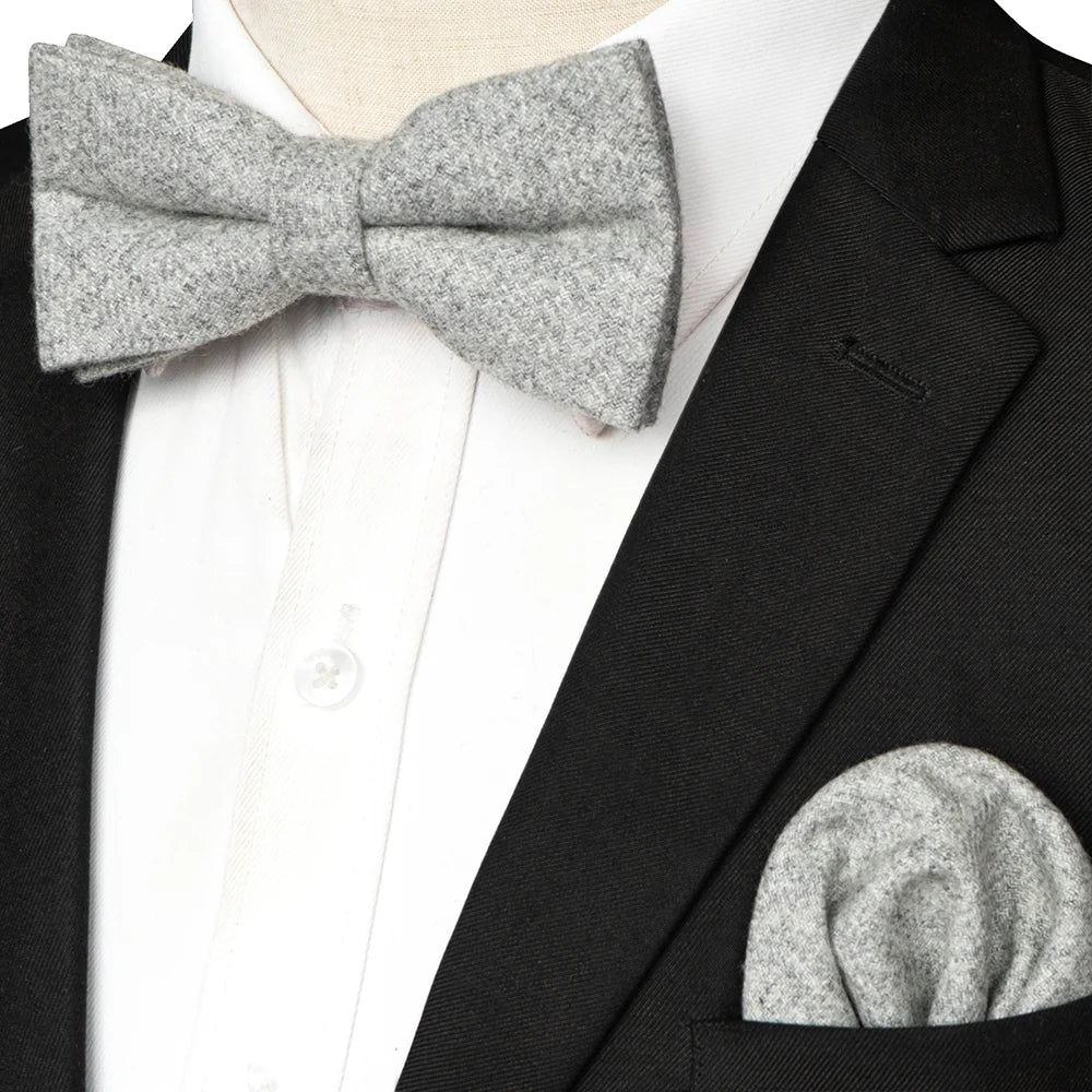 NordBow™ Cashmere Bow Tie & Handkerchief Set