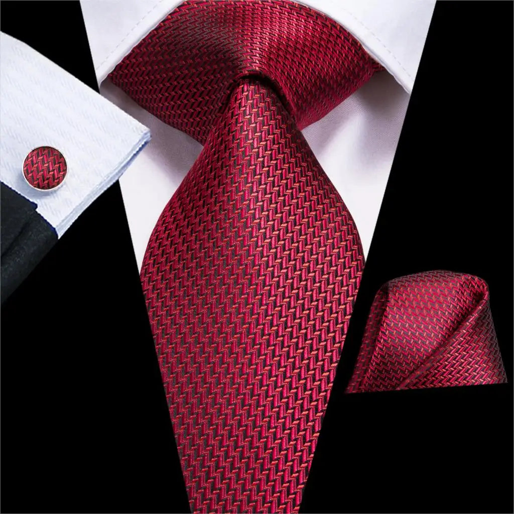 Burgundy Monarch™ Silk Tie Set