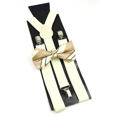 The Langford Striped Suspenders & Bowtie Set