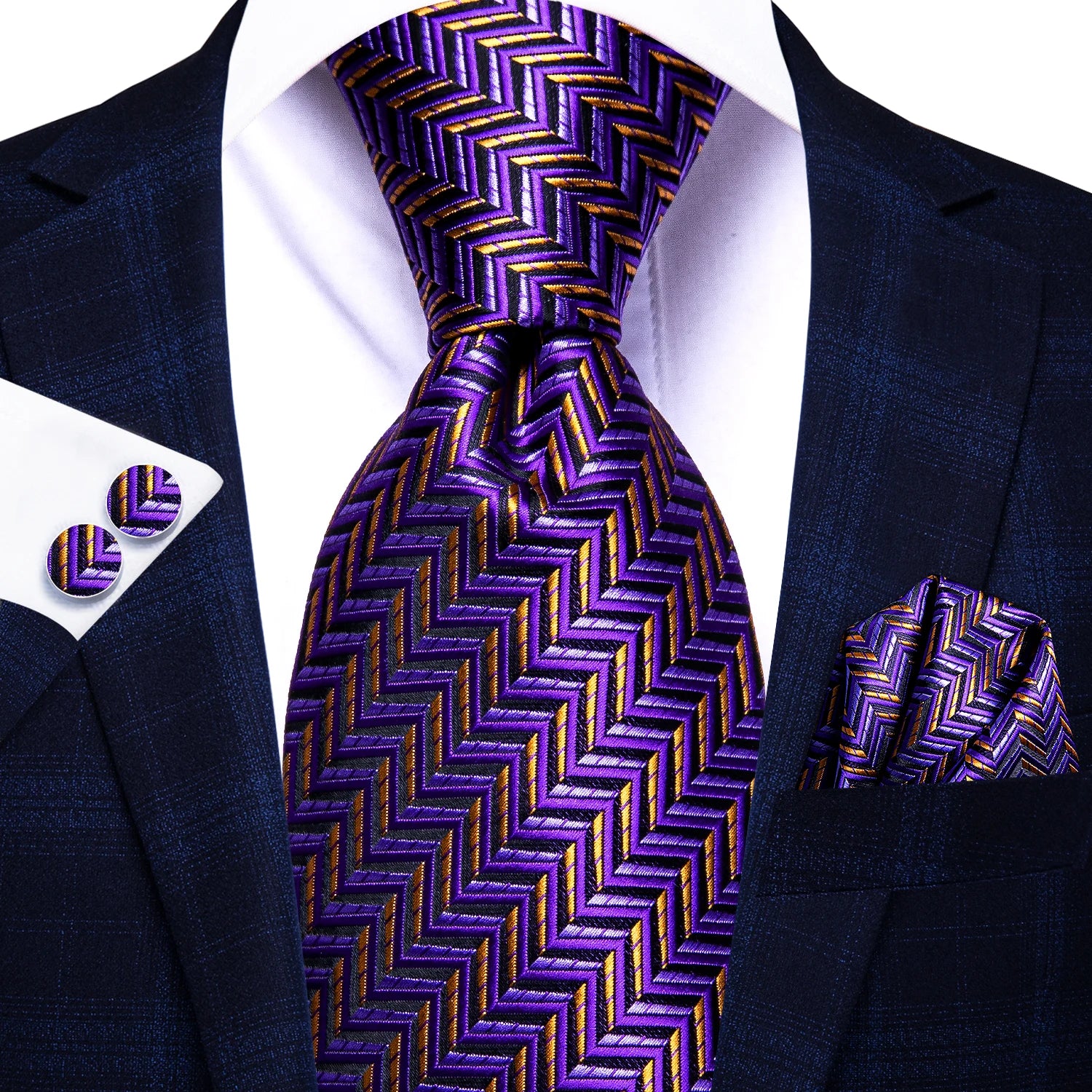 Regal Stripes Men’s Tie Set