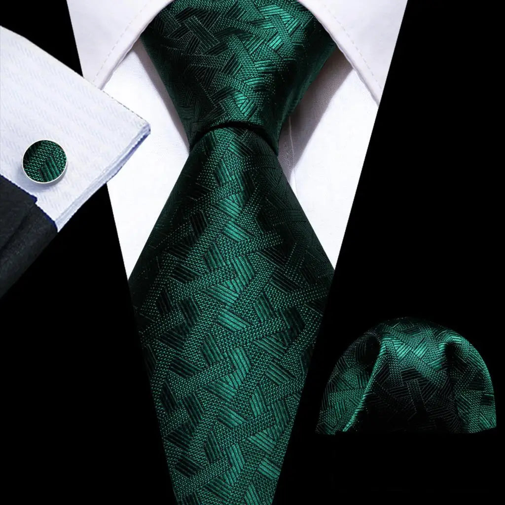 The Green Silk Tie Set