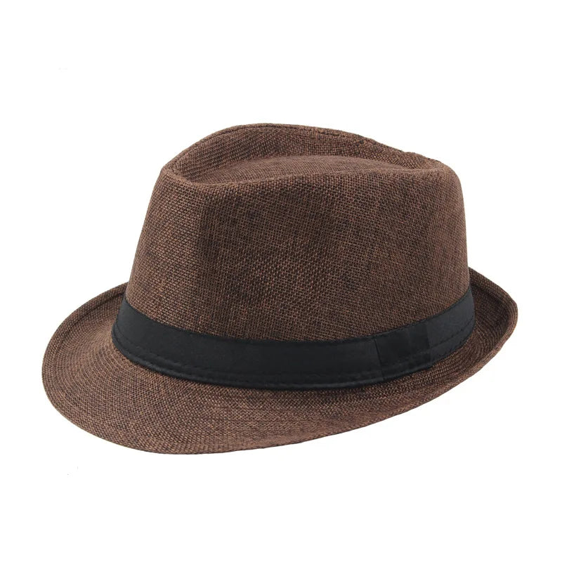 Trendy Wide Brim Straw Fedora Hat