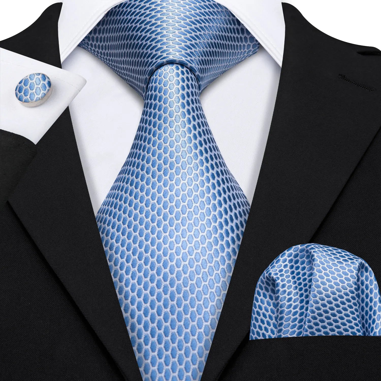 The Blue Spectrum Silk Tie Set
