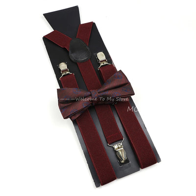 The Langford Striped Suspenders & Bowtie Set
