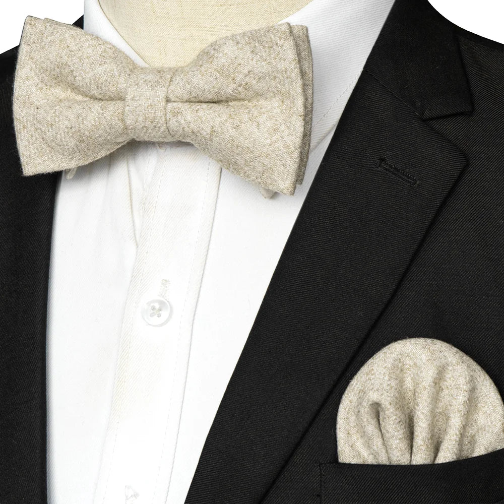 NordBow™ Cashmere Bow Tie & Handkerchief Set