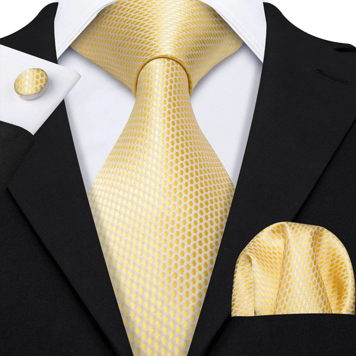 Golden Hour Jacquard Tie & Accessories Set