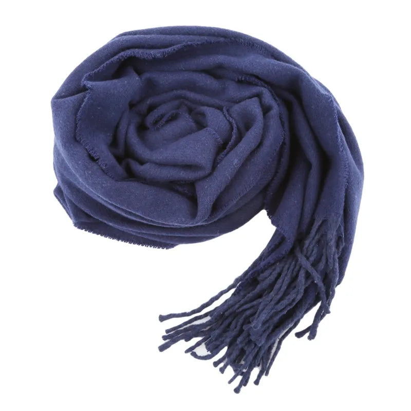 CozyWeave™ Imitation Cashmere Scarf – Winter Tassel Shawl & Soft Warm Wrap 