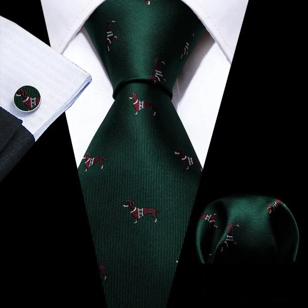 The Green Silk Tie Set