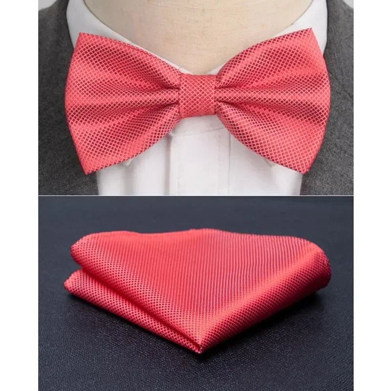 Velvero™ 2-Piece Bowtie & Cravat Set – Solid Color Formal Accessory for Weddings & Events