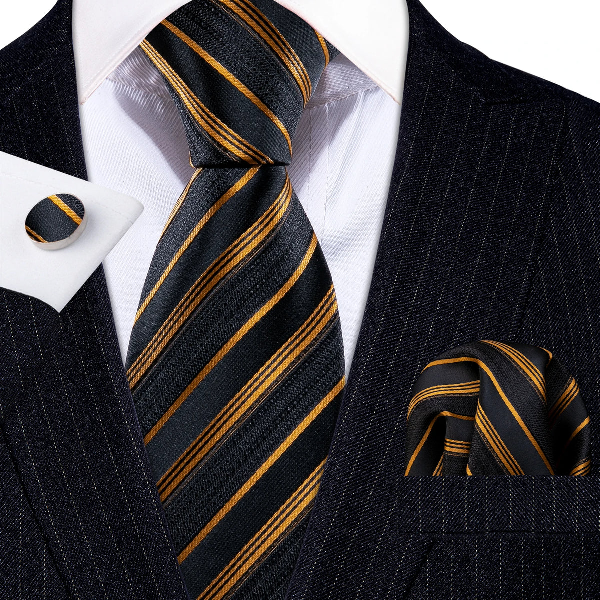 Golden Hour Jacquard Tie & Accessories Set