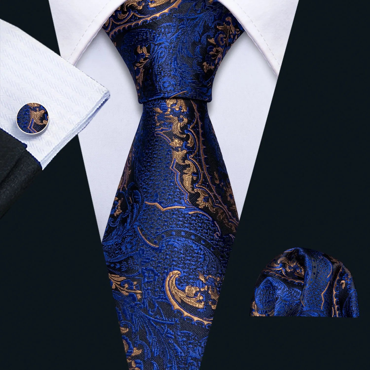 The Blue Spectrum Silk Tie Set