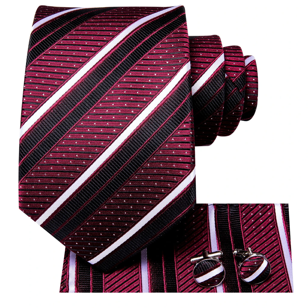 Burgundy Monarch™ Silk Tie Set
