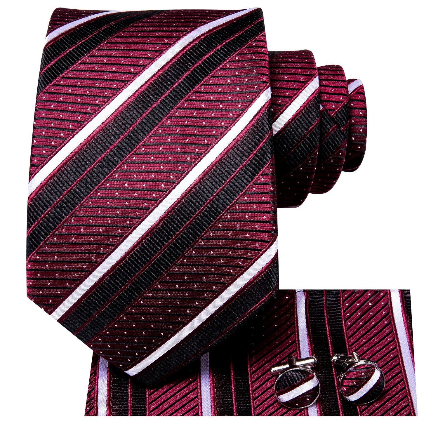 Burgundy Monarch™ Silk Tie Set