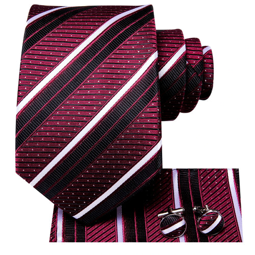 Burgundy Monarch™ Silk Tie Set