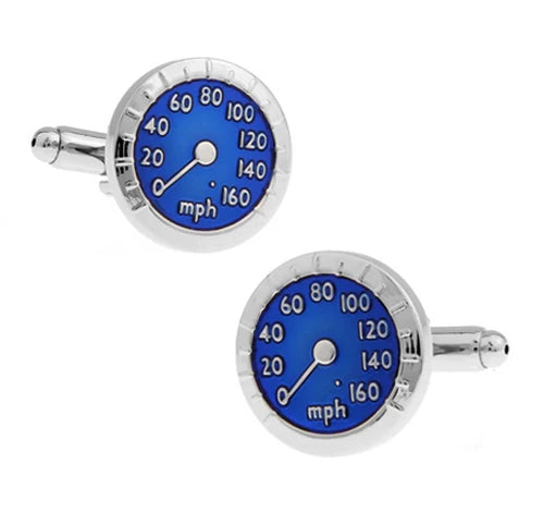 Classic Engine Motif Brass Cufflinks