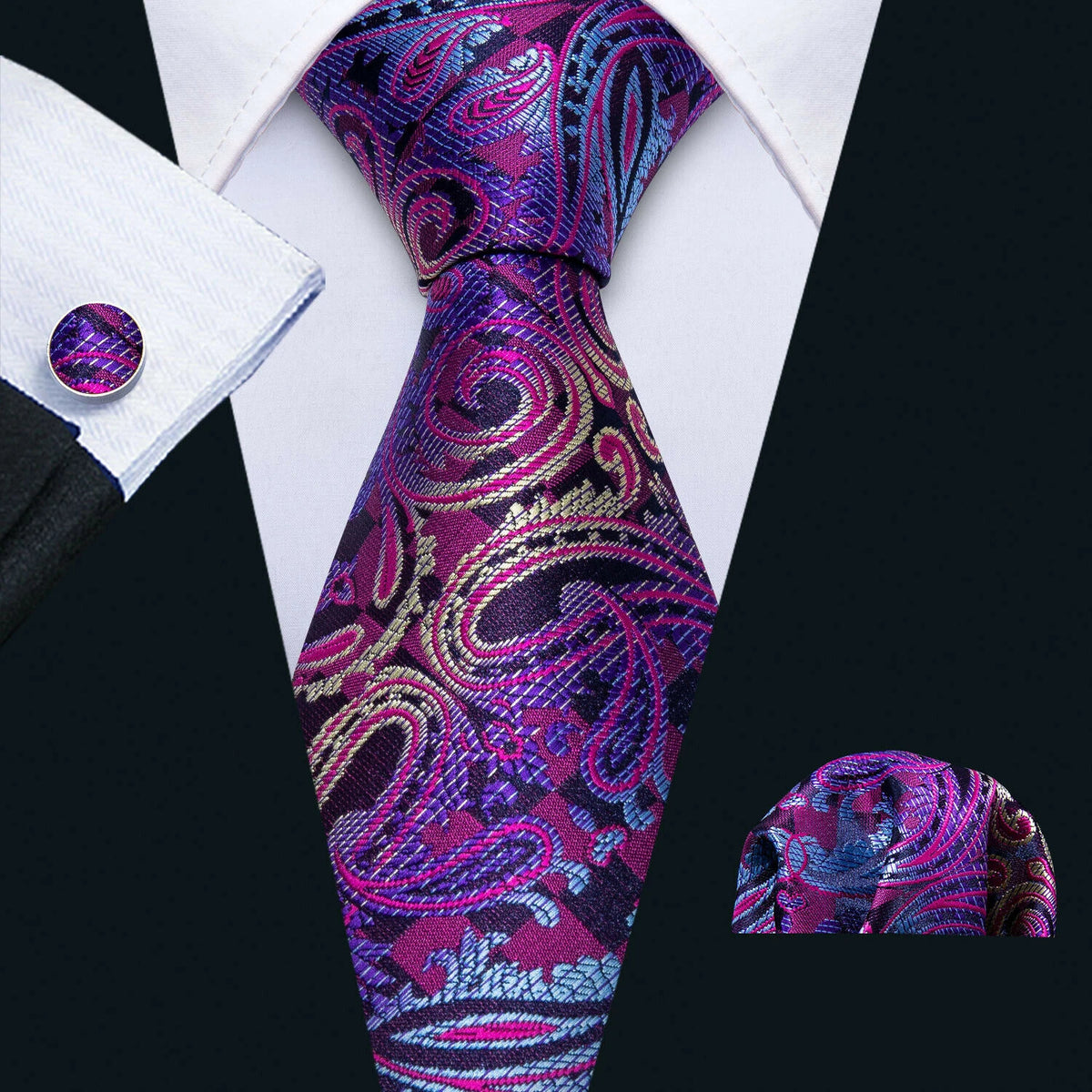 Violet Heritage Tie & Accessories Set
