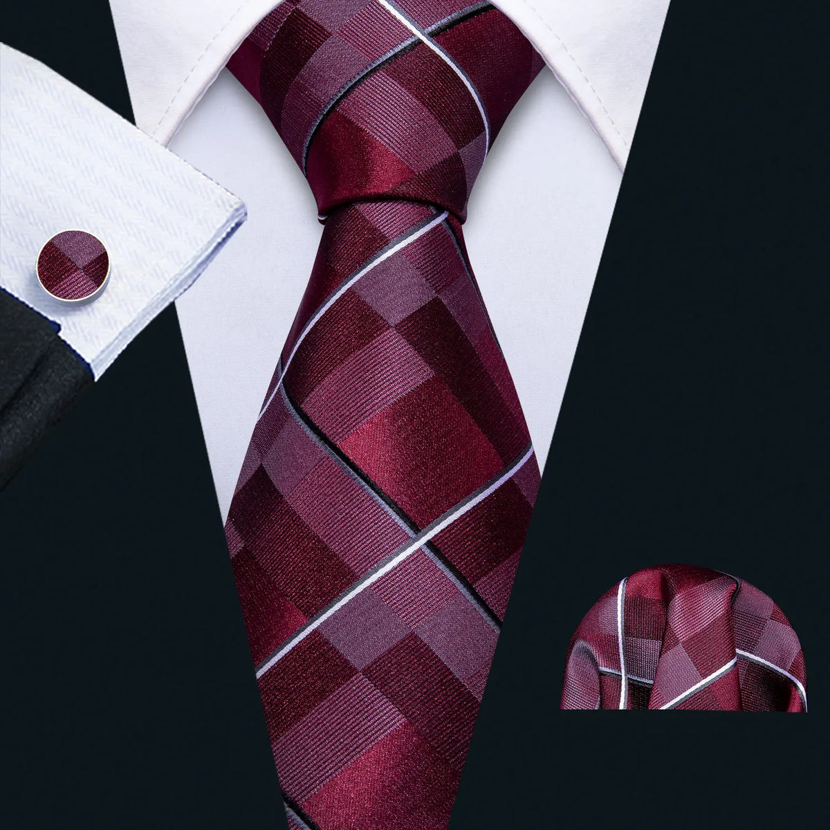 The Checkmate Plaid Tie Set