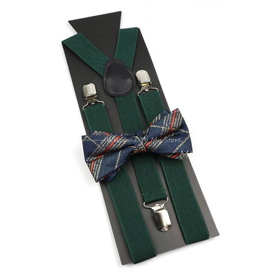 The Langford Striped Suspenders & Bowtie Set