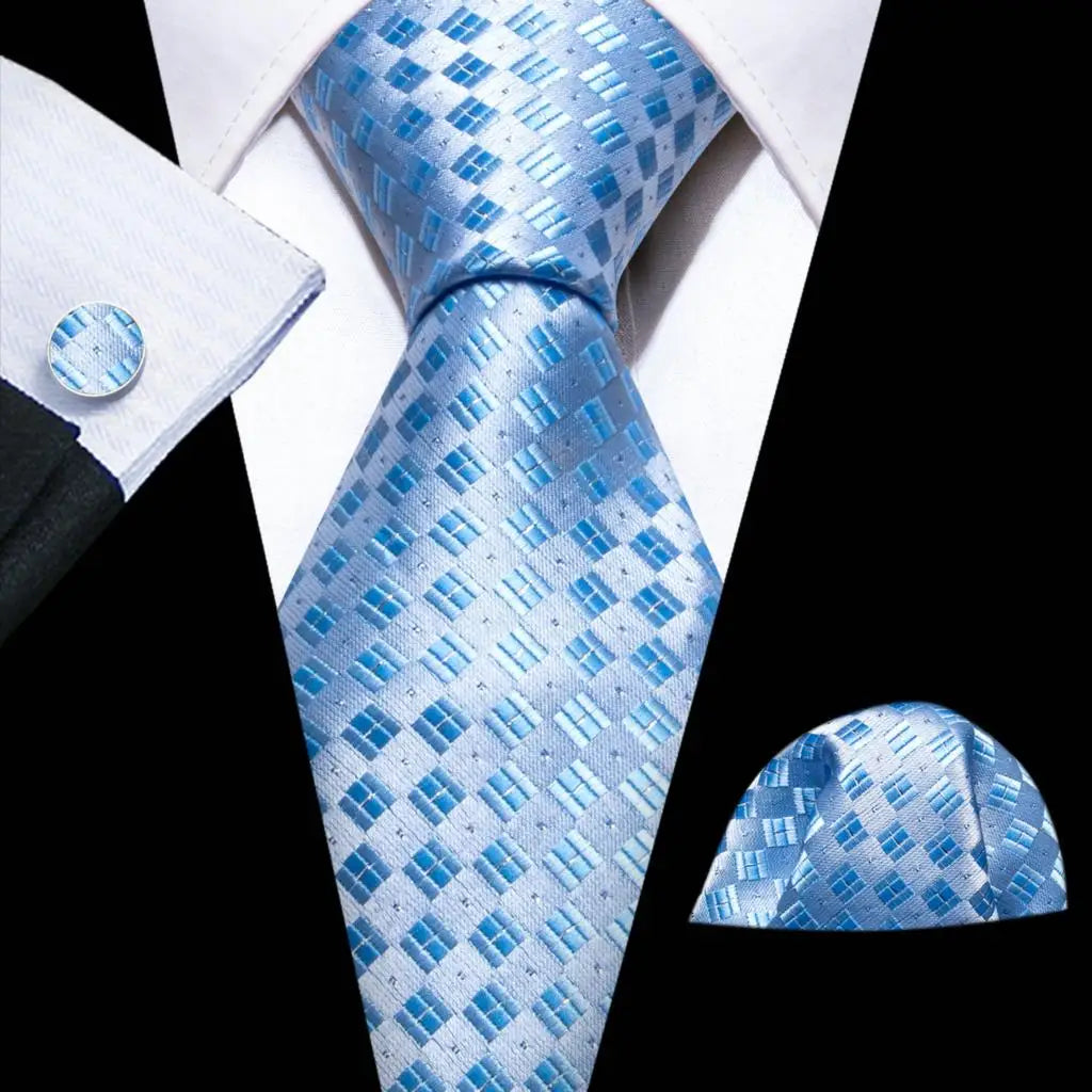 The Blue Spectrum Silk Tie Set
