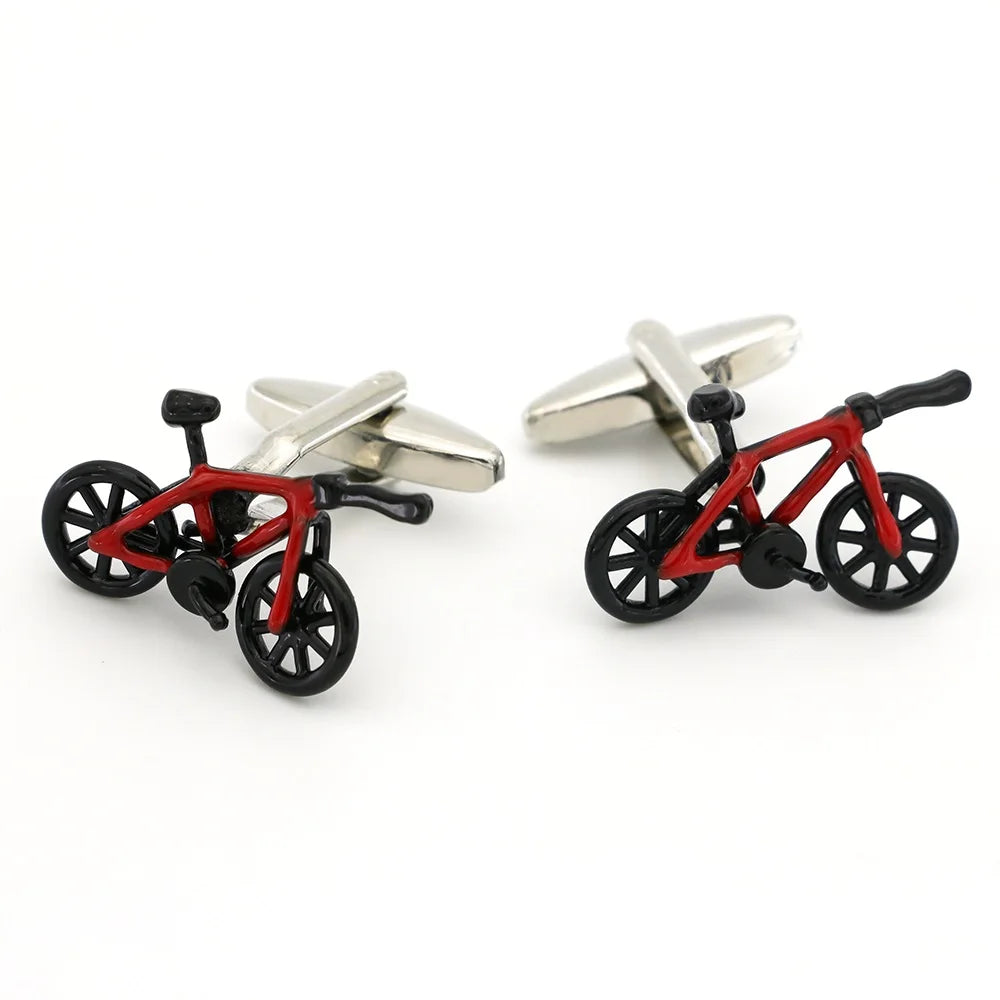 Classic Engine Motif Brass Cufflinks