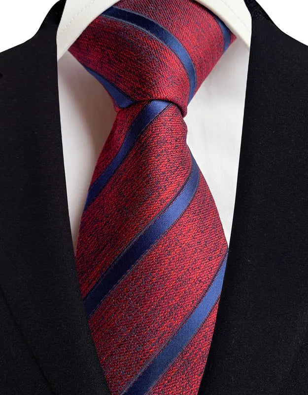VelvetLine™ Classic Dark Red Paisley Tie (8CM)