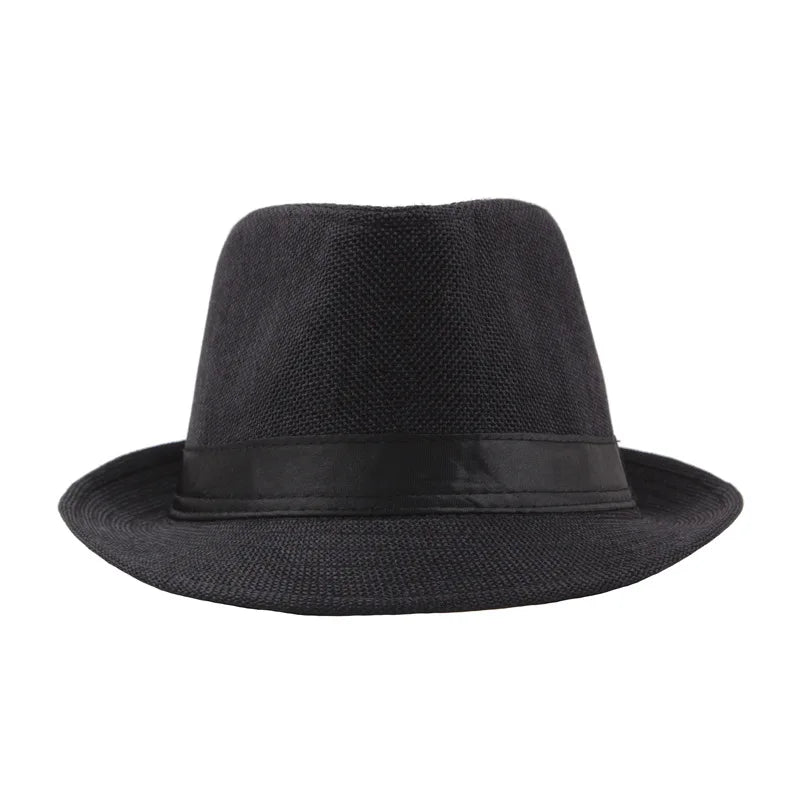 Trendy Wide Brim Straw Fedora Hat