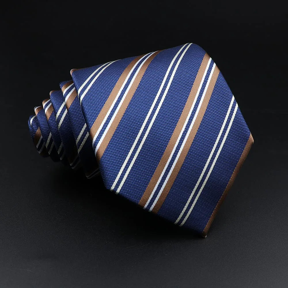 The Regent Striped Jacquard Tie