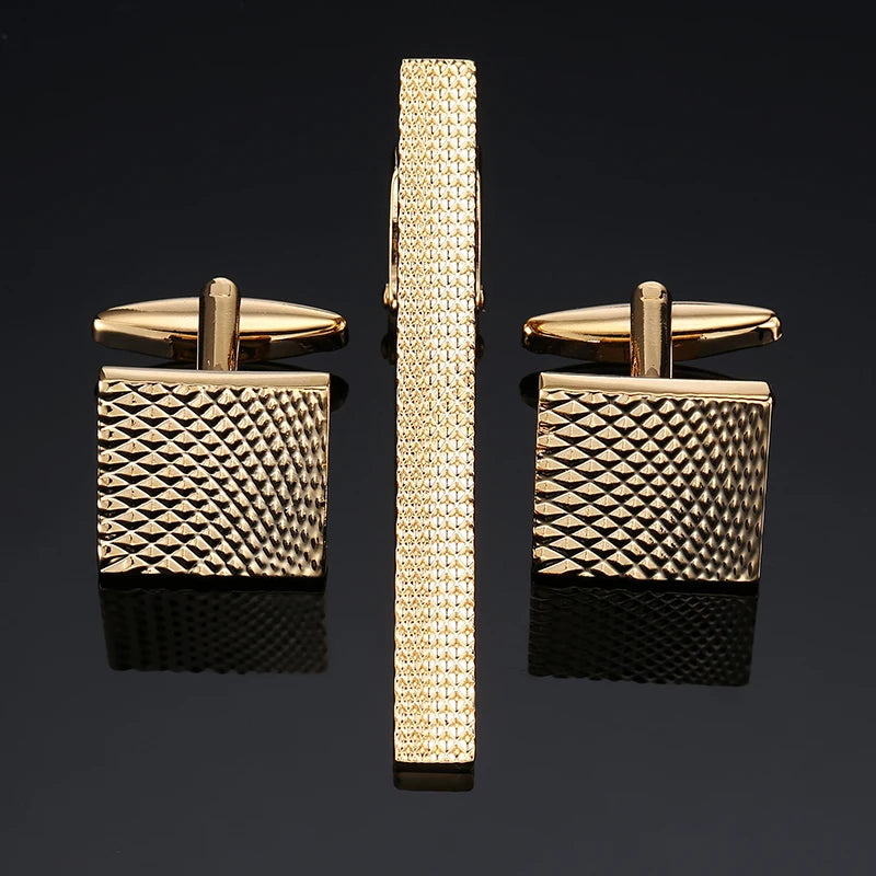 Classic Laser-Engraved Tie Clip & Cufflink Set