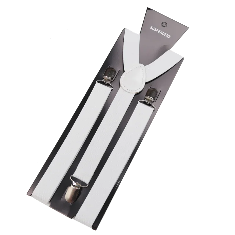 Elegant Elastic Y-Back Suspenders – Adjustable Unisex Braces in 26 Colors