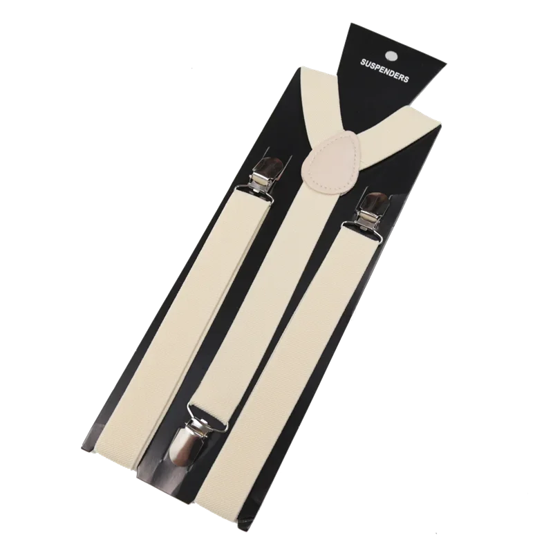 Elegant Elastic Y-Back Suspenders – Adjustable Unisex Braces in 26 Colors