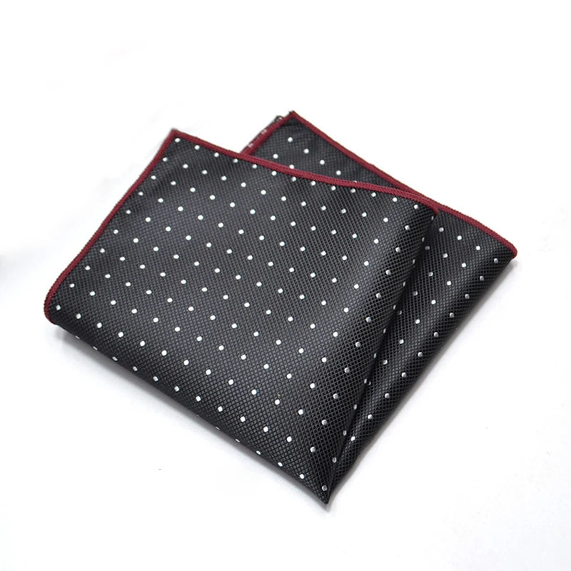 25cm Men’s Classic Paisley Striped Pocket Square – Elegant Handkerchief for Suit & Wedding