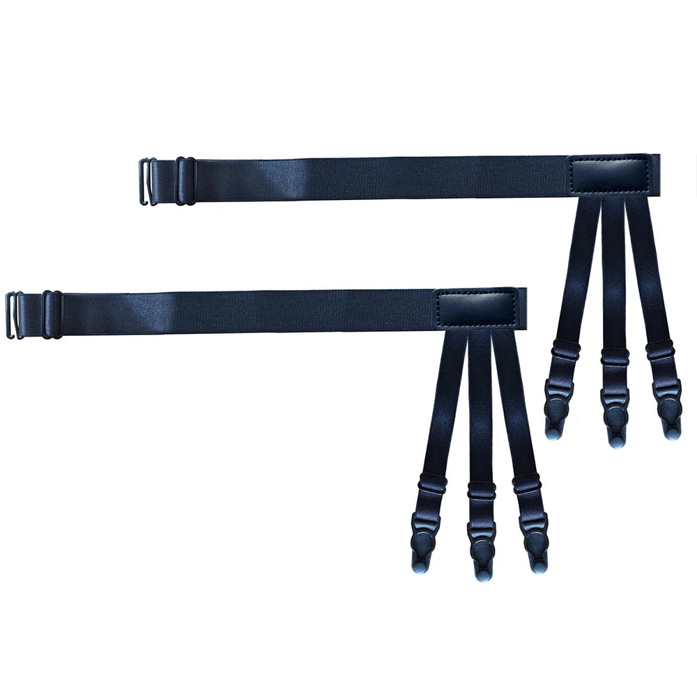 Men’s Adjustable Shirt Stays – Non-Slip Elastic Garters for a Perfectly Tucked Look