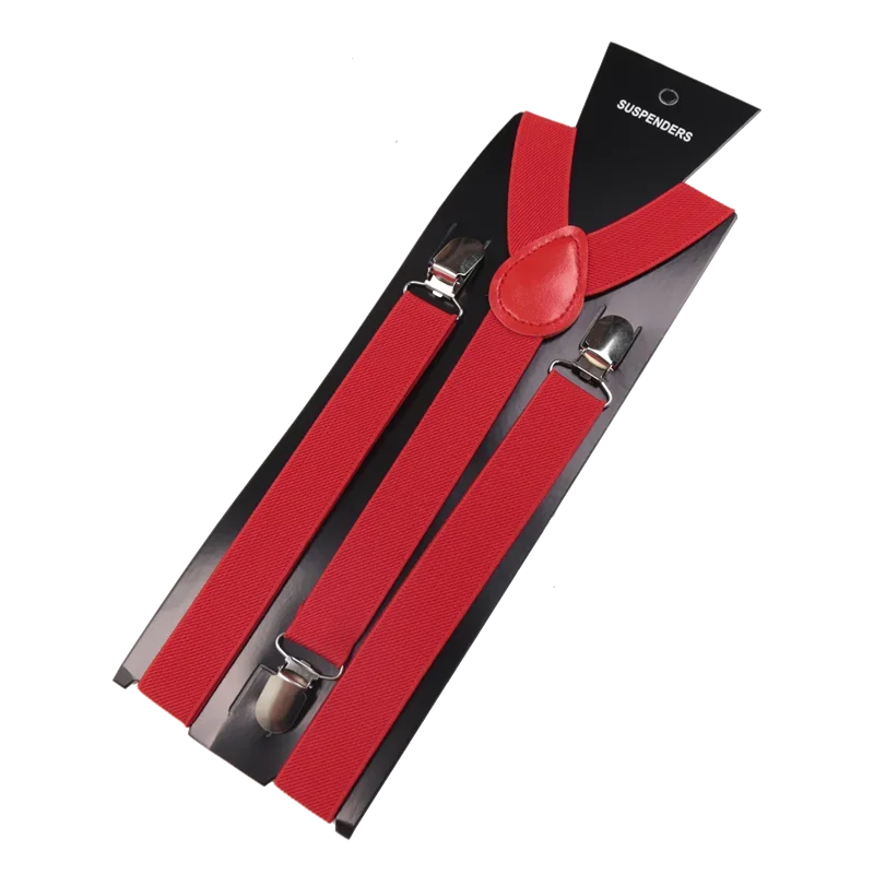 Elegant Elastic Y-Back Suspenders – Adjustable Unisex Braces in 26 Colors