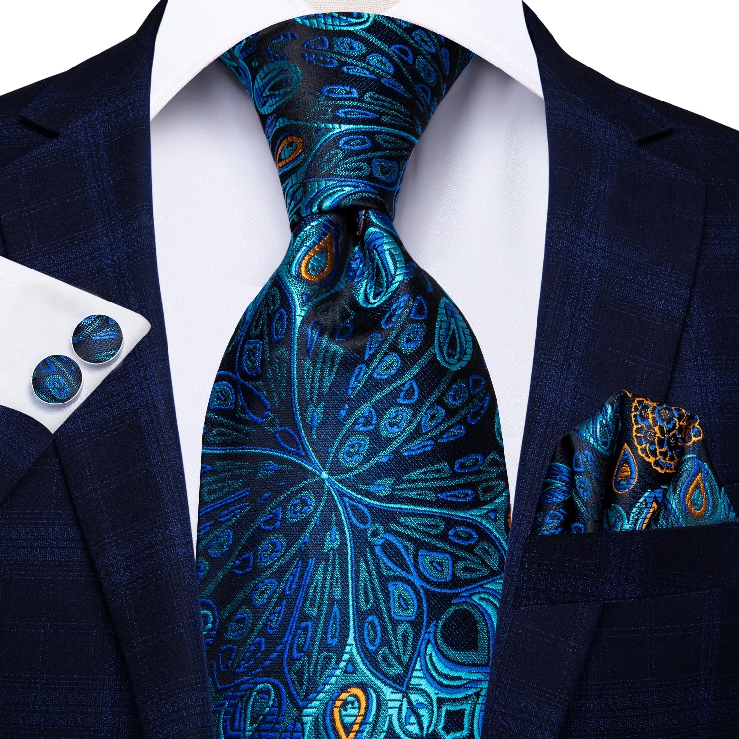 Teal Horizon Striped & Dot