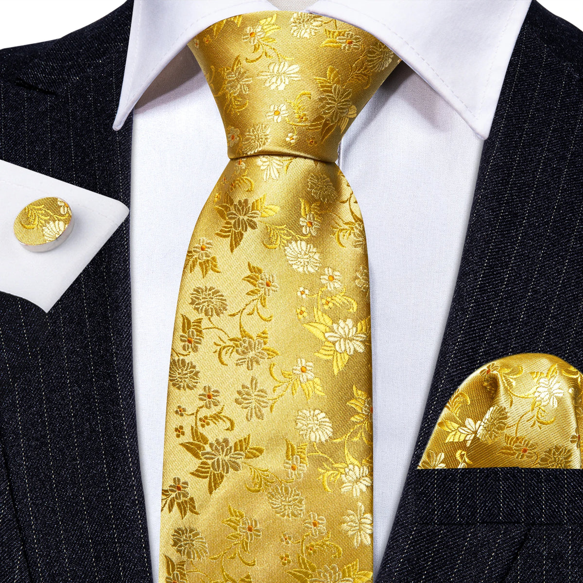 Golden Hour Jacquard Tie & Accessories Set