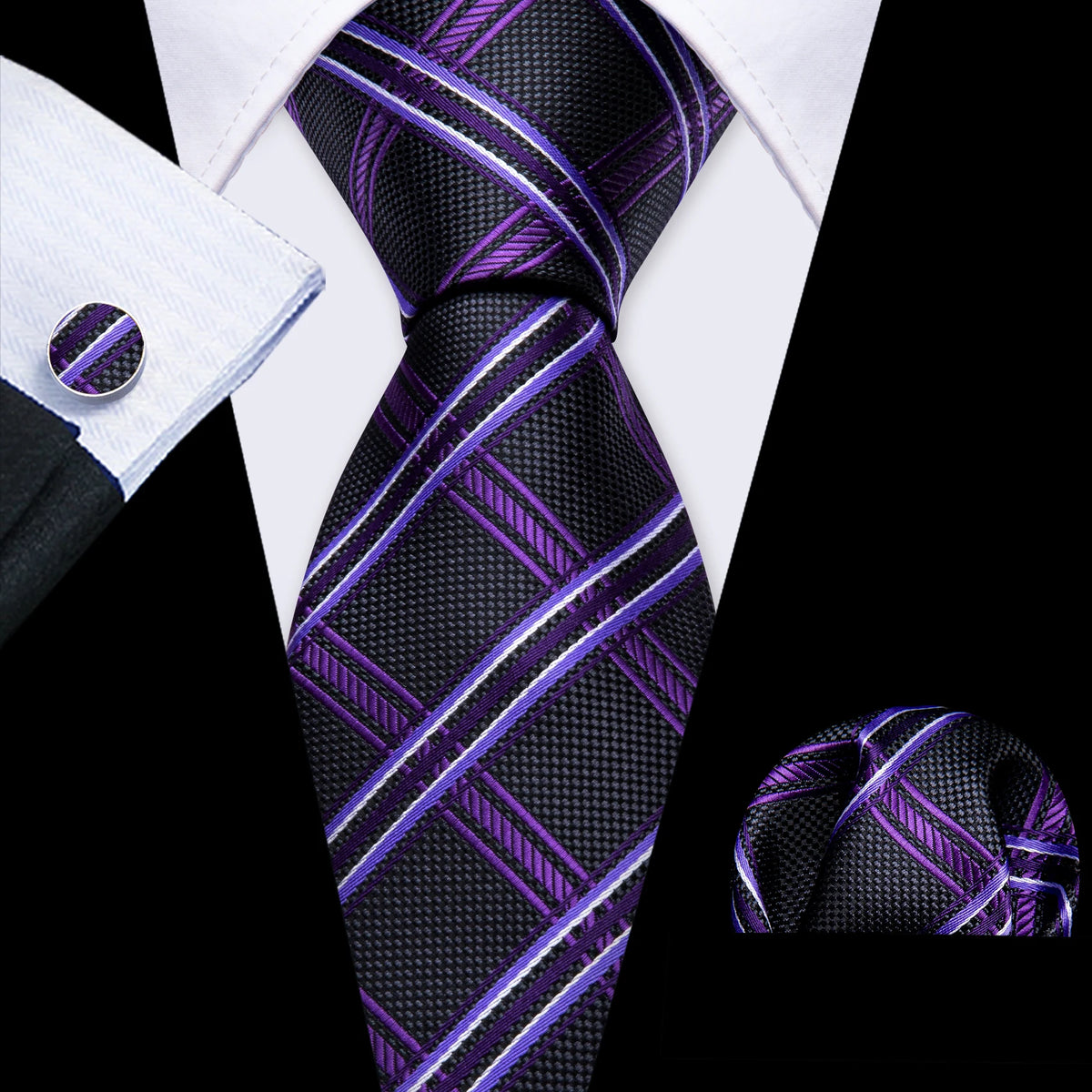 Violet Heritage Tie & Accessories Set