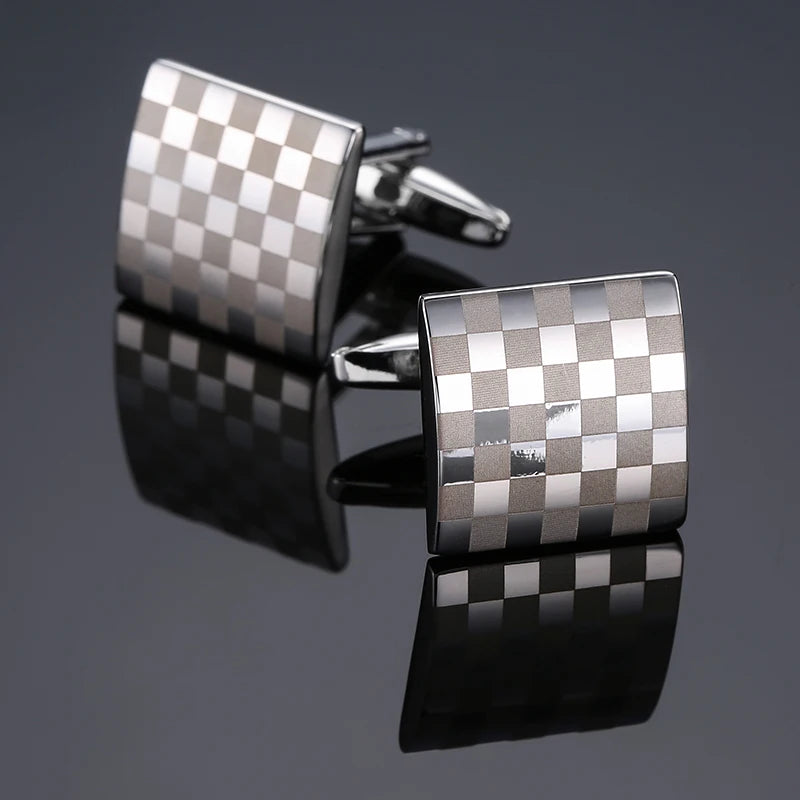 Luxury Square Laser-Engraved Cufflinks