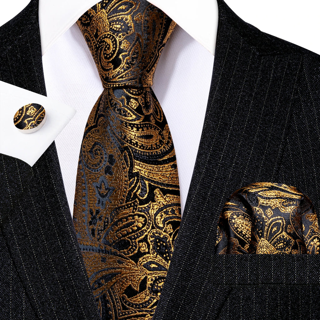 Golden Hour Jacquard Tie & Accessories Set