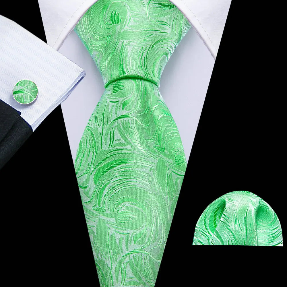 The Green Silk Tie Set