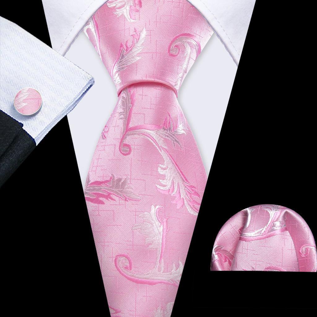 The Pink Coral Silk Tie Set