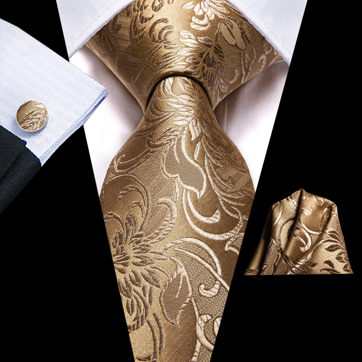 Golden Hour Jacquard Tie & Accessories Set